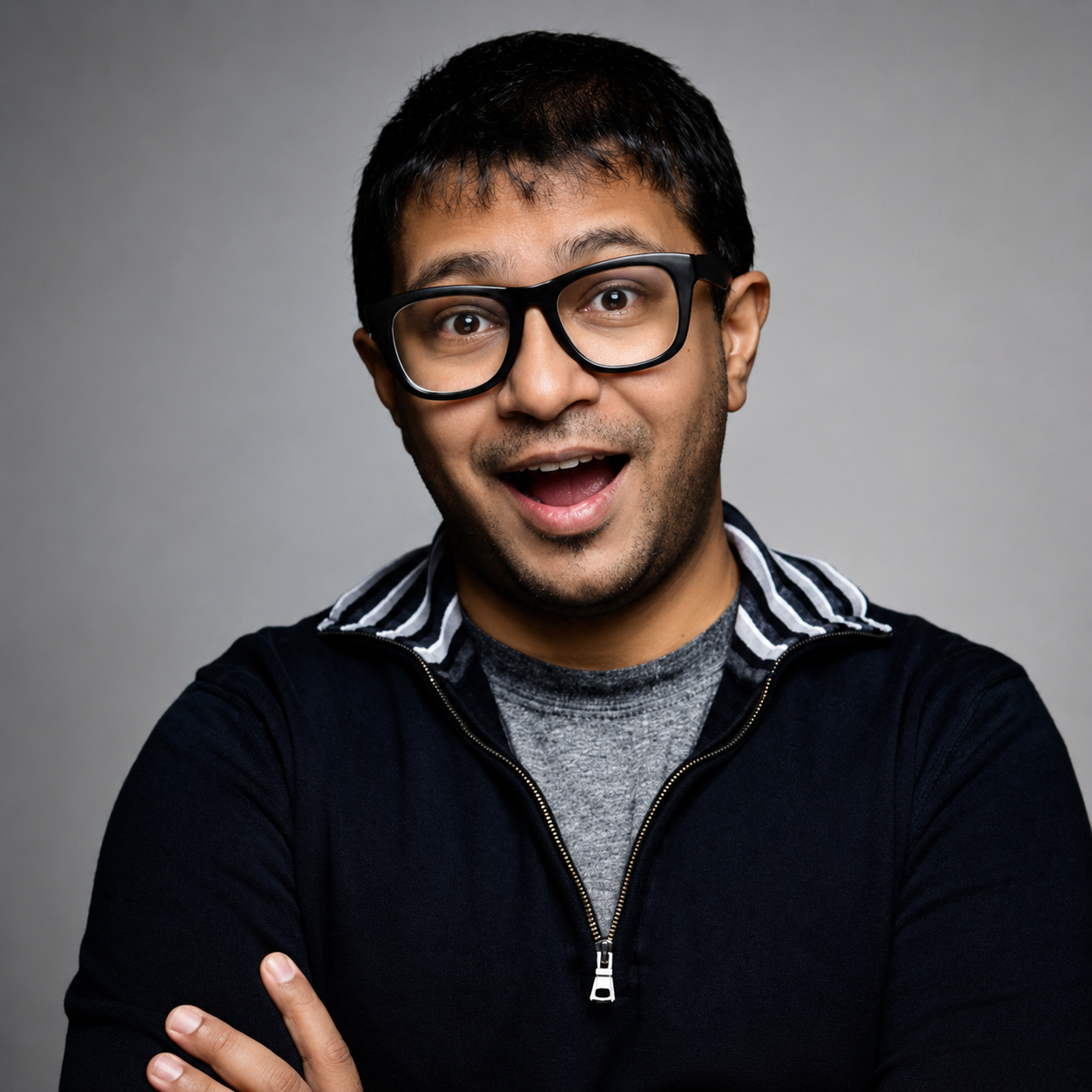 Taposh Dutta Roy speaking with an animated expression
