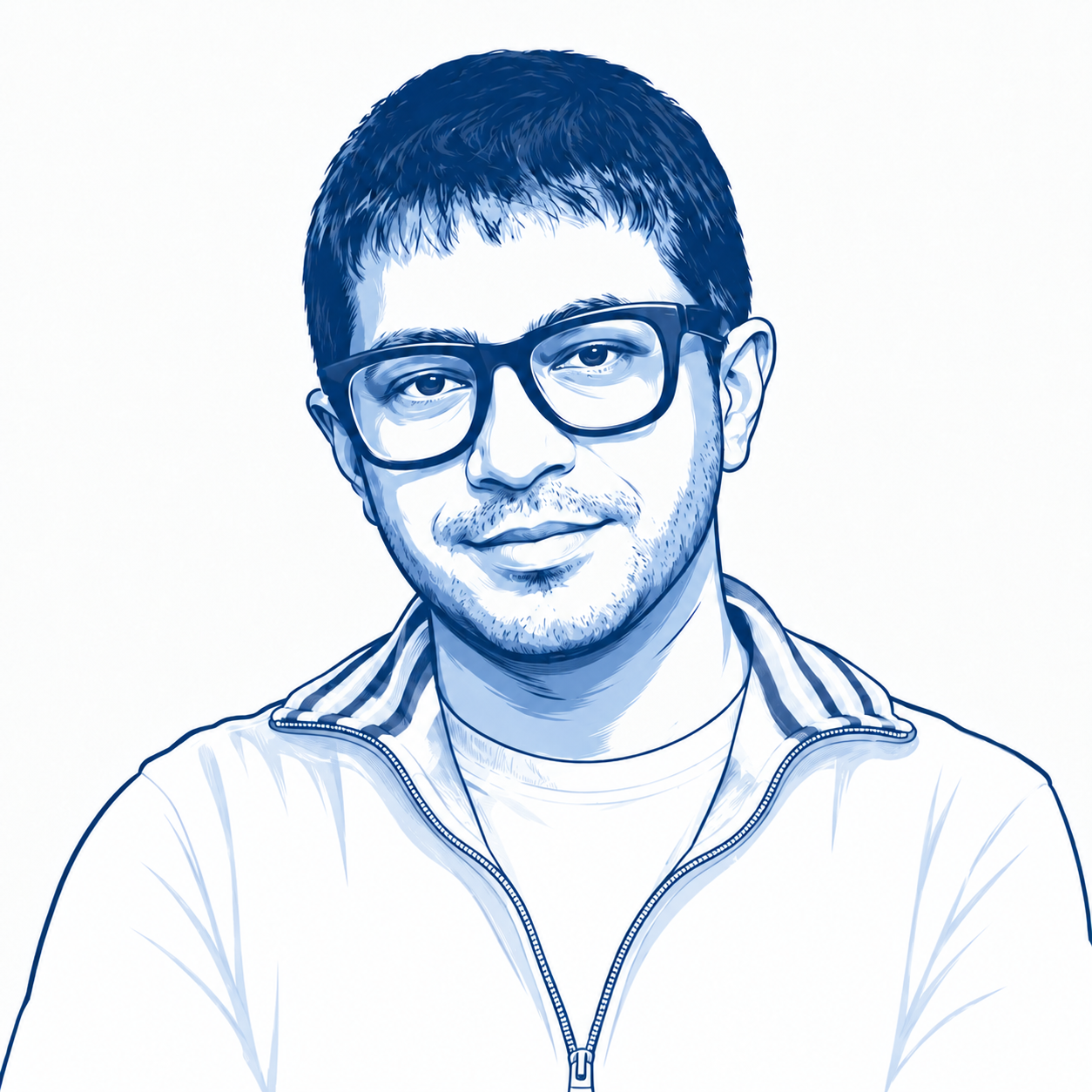 Pencil-style illustration of Taposh Dutta Roy